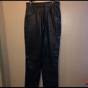 Genuine leather pants